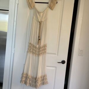 Cream Lace Maxi Dress